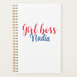 simple minimal girl boss add name text image busin planner