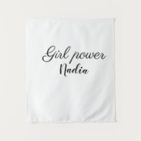 simple minimal girl power add name text image busi