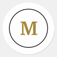 simple minimal gold monogram personalised modern