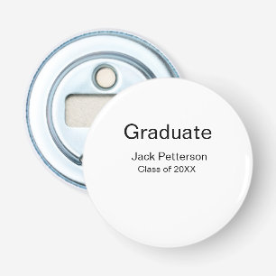 simple minimal graduate add name modern class  bottle opener