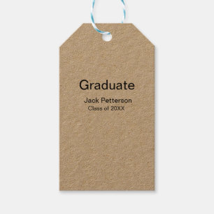 simple minimal graduate add name modern class gift tags