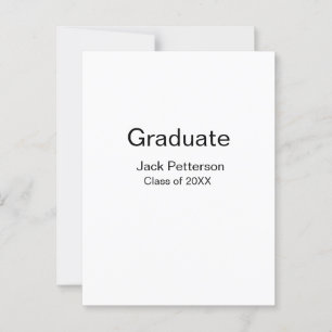 simple minimal graduate add name modern class postcard
