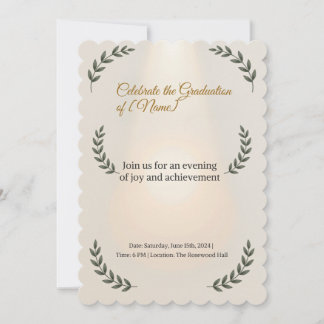 simple minimal graduation invitation