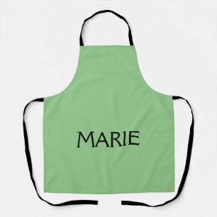 SIMPLE MINIMAL GREEN ADD YOUR NAME TEXT GIFT APRON