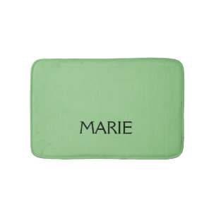 SIMPLE MINIMAL GREEN ADD YOUR NAME TEXT GIFT BATH MAT