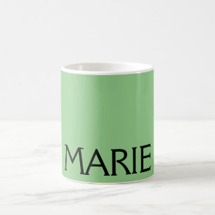 SIMPLE MINIMAL GREEN ADD YOUR NAME TEXT GIFT COFFEE MUG