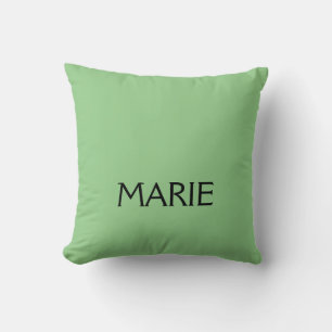 SIMPLE MINIMAL GREEN ADD YOUR NAME TEXT GIFT CUSHION