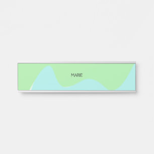 SIMPLE MINIMAL GREEN ADD YOUR NAME TEXT GIFT DOOR SIGN