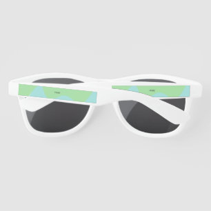 SIMPLE MINIMAL GREEN ADD YOUR NAME TEXT GIFT SUNGLASSES