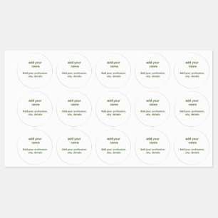 Simple minimal green add your text name photo cust