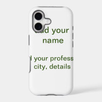 Simple minimal green add your text name photo cust