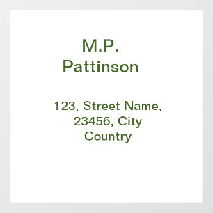 Simple minimal green add your text name photo cust
