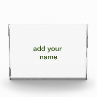 Simple minimal green add your text name photo cust