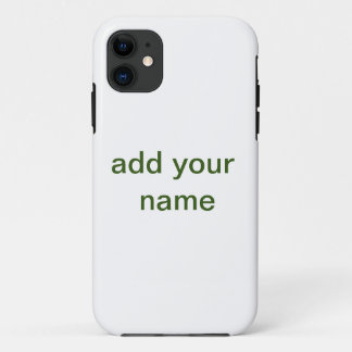 Simple minimal green add your text name photo cust Case-Mate iPhone case