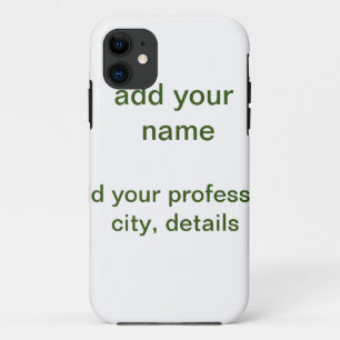 Simple minimal green add your text name photo cust Case-Mate iPhone case