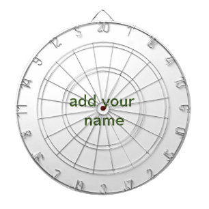 Simple minimal green add your text name photo cust dartboard