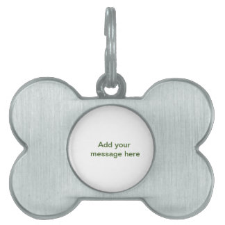 Simple minimal green add your text name photo cust pet ID tag