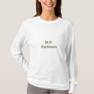 Simple minimal green add your text name photo cust T-Shirt