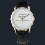 Simple minimal green add your text name photo cust watch<br><div class="desc">design</div>