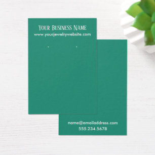 Simple, Minimal Green Earring Holder Display Cards