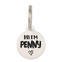 Simple Minimal Handwritten Custom Name Dog Cat