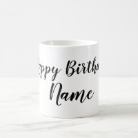 simple minimal happy birthday add your name card
