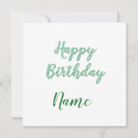 simple minimal happy birthday add your name