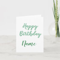 simple minimal happy birthday add your name