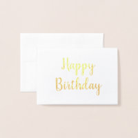 simple minimal happy birthday calligraphy card
