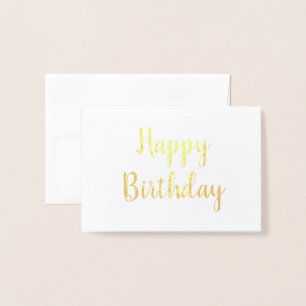 simple minimal happy birthday calligraphy card