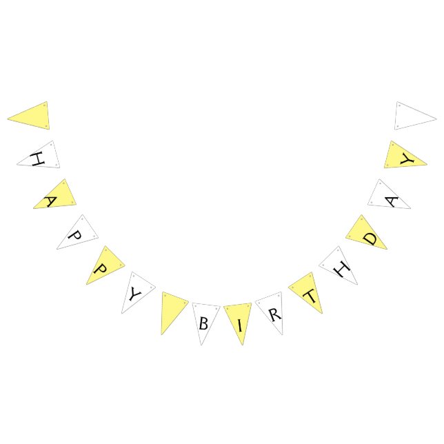 simple minimal happy birthday CUSTOM Bunting Flags (All)