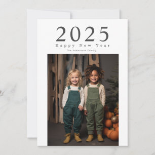 simple minimal happy new year card