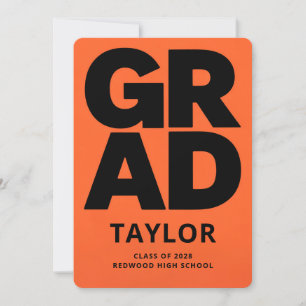 Simple Minimal High School Graduate Graduation Invitation