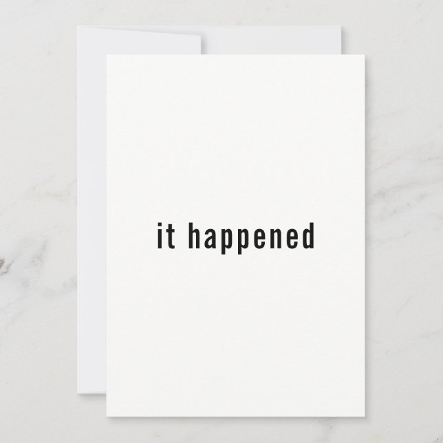 Simple Minimal Just Married Announcement Reception (Front)