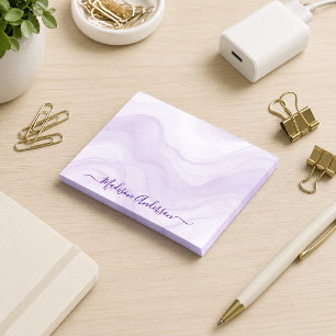 Simple Minimal Lavender Watercolor Personalised Post-it Notes