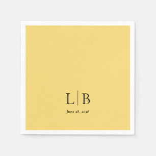 Simple Minimal Lemon Drop Yellow Wedding Napkin