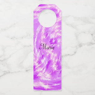 simple minimal light pastel pink add your name th bottle tag