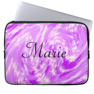 simple minimal light pastel pink add your name  th laptop sleeve