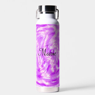 simple minimal light pastel pink add your name th water bottle