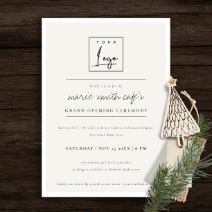 Simple Minimal Logo Business Grand Opening Invite