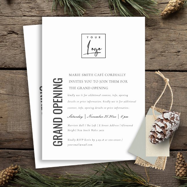 Simple Minimal Logo Business Grand Opening Invite (Creator Uploaded)