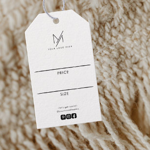 Simple Minimal Logo Social Media Brand Price Tag 