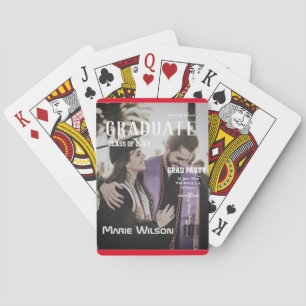 simple minimal magazine template cover graduation playing cards