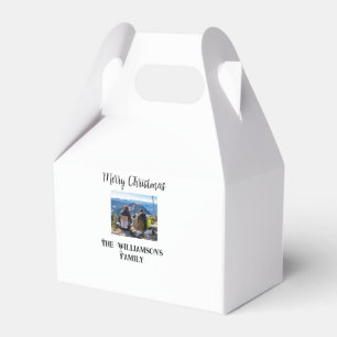 simple minimal merry Christmas add family name tex Favour Box