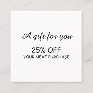 simple minimal modern calligraphy discount card