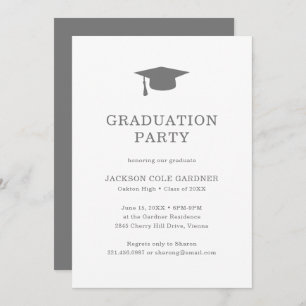 Simple Minimal Modern Graduation Invitation