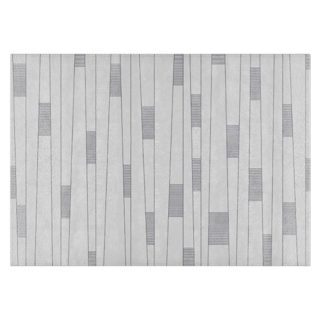Simple, minimal, modern line graphic pattern cutting board (Front)