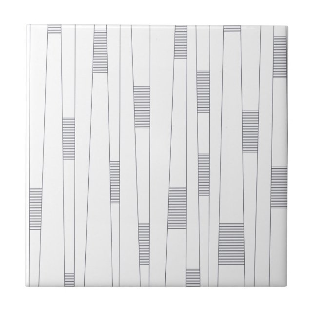 Simple, minimal, modern line graphic pattern tile (Front)