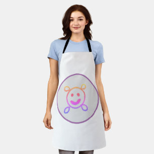 SIMPLE MINIMAL MODERN MONOGRAM ELEGANT STYLE CHIC  APRON