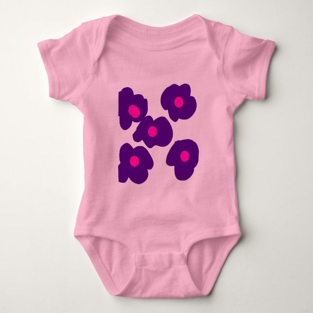 SIMPLE MINIMAL MODERN MONOGRAM ELEGANT STYLE CHIC  BABY BODYSUIT (Front)